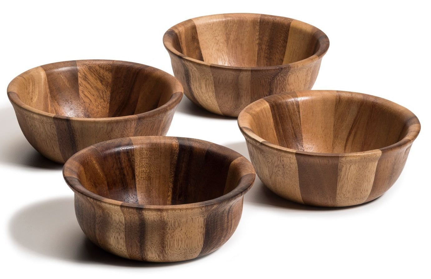 Acacia Wood Salad Bowls Set of 4
