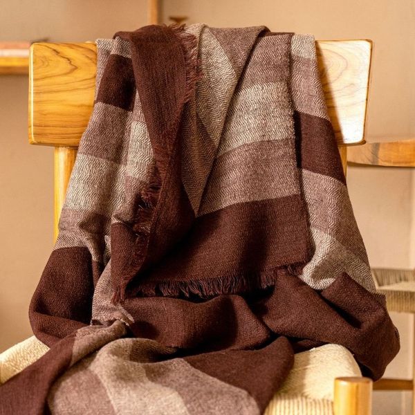 Plush Maroon Merino Throw