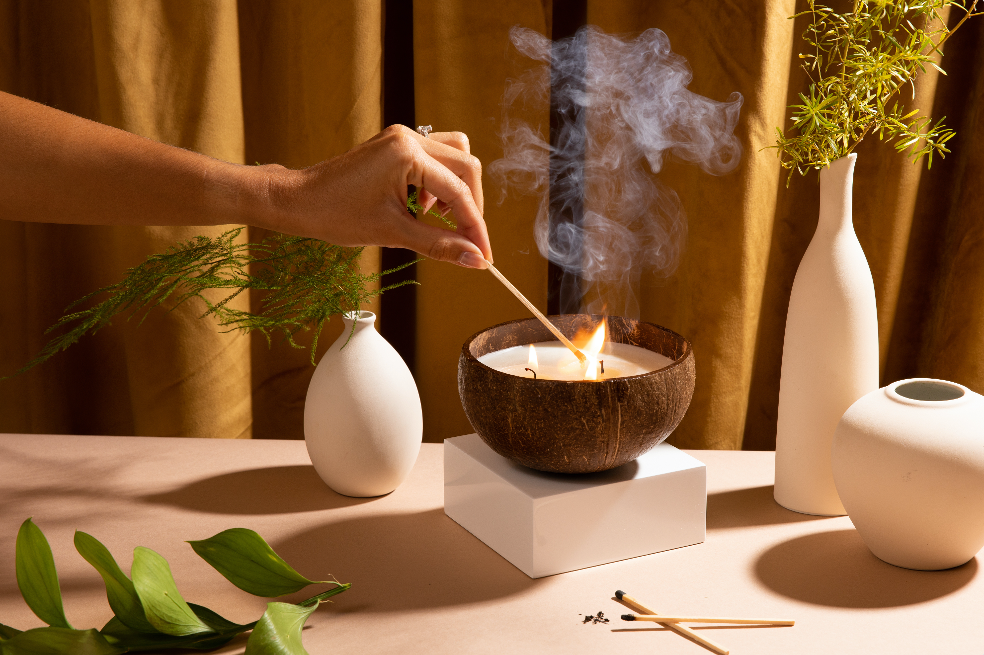 Coconut Shell Soy Candle