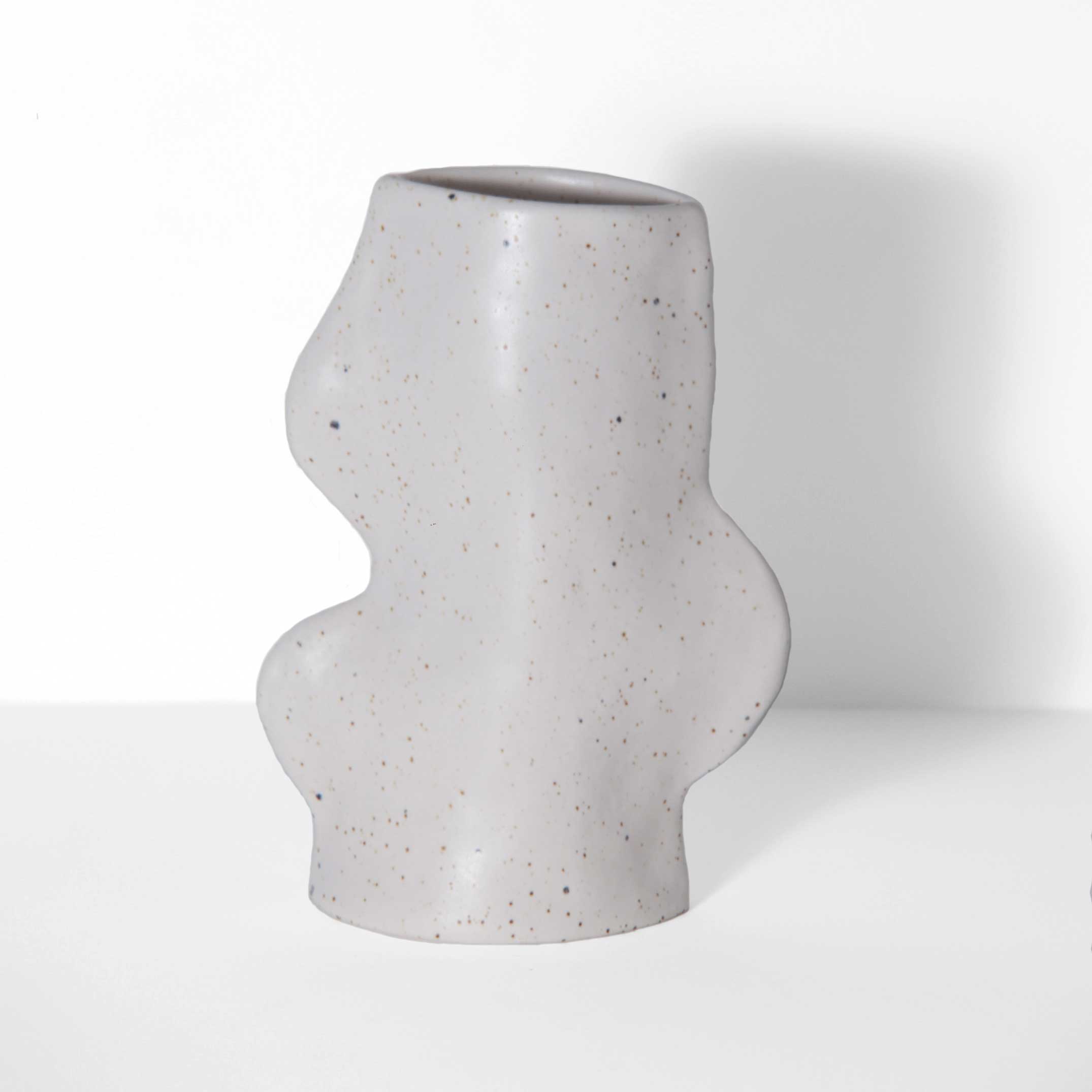 Fluxo Ceramic Vase Medium White