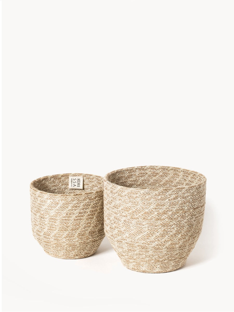 Agora Bin Natural & White Jute