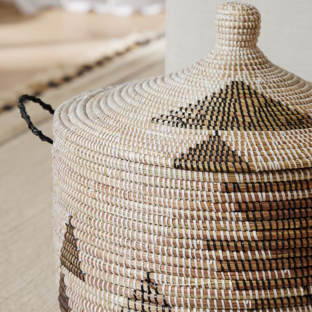 Handwoven Tall Storage Basket