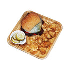 Acacia Wood Set of 6 Plates 11" x 11"