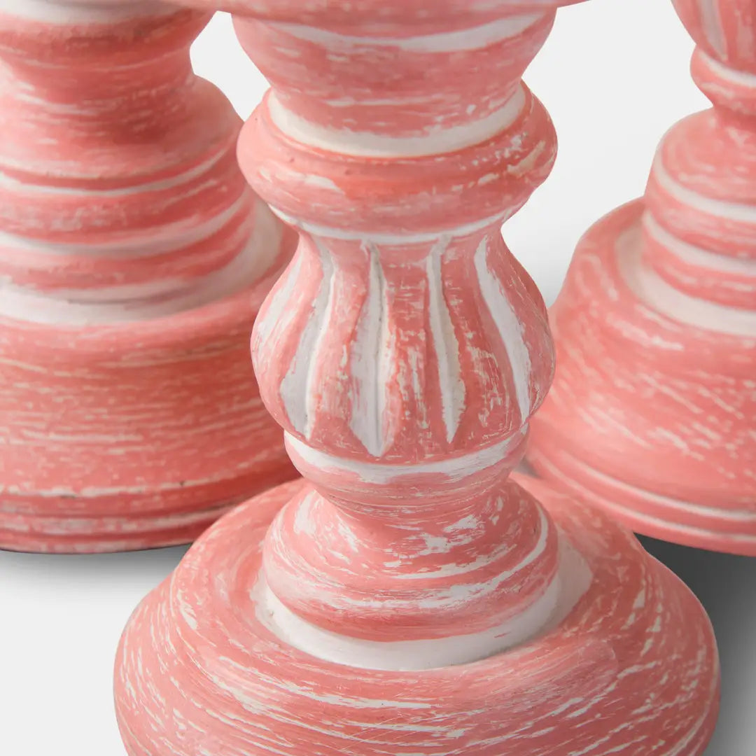 Rosé Reverie Pillar Candleholder Set