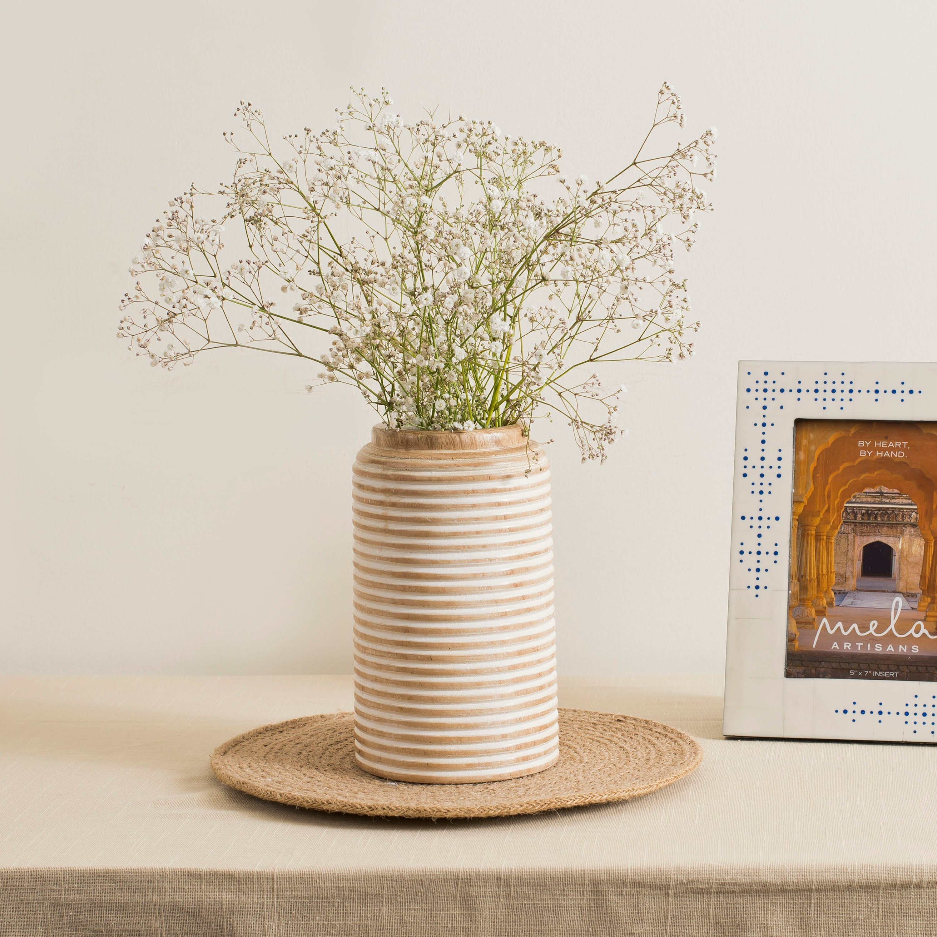 Etchra Vase Rustic White