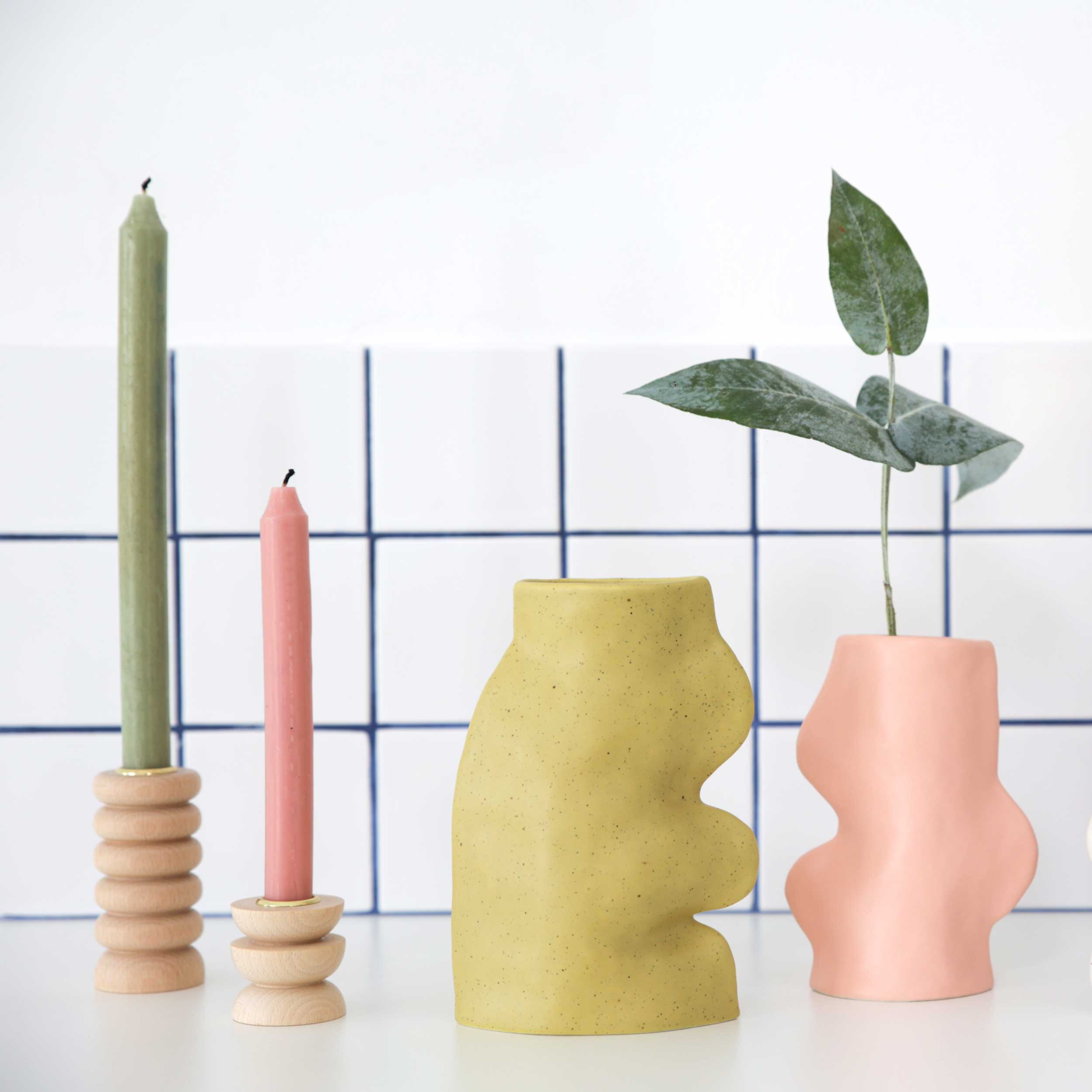 Fluxo Ceramic Vase Large Pistachio Green