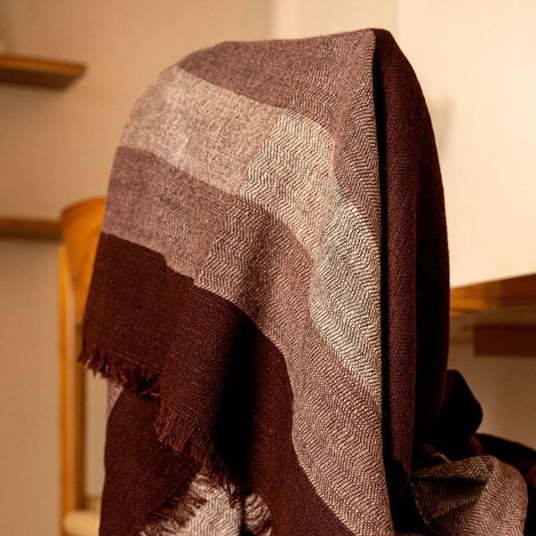 Plush Maroon Merino Throw