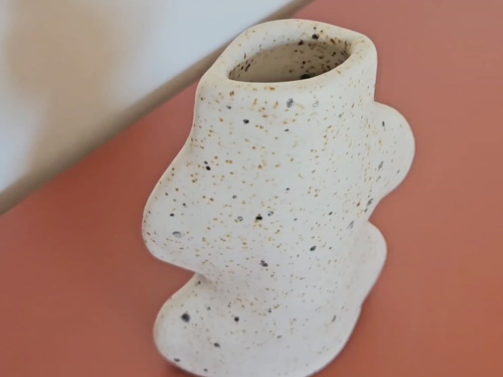 Fluxo Ceramic Vase Medium White