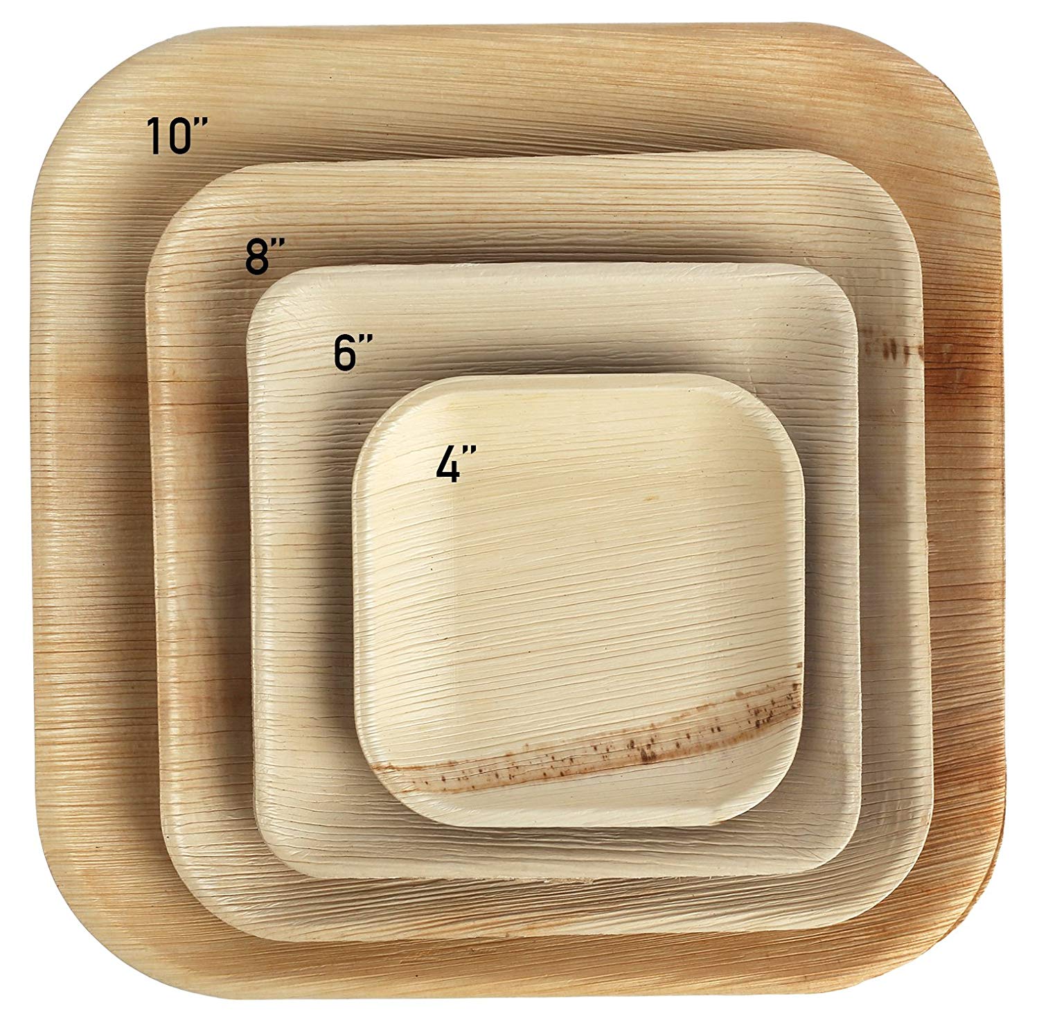 Eco-Friendly Palm Leaf Plates (sizes from 4"–10")
