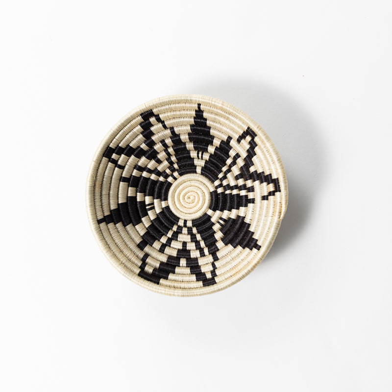 Cactus Blossom small handwoven sisal bowl overhead view — Calmly Elevated