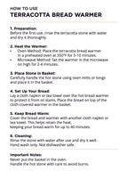 Bread warmer heating and usage instructions — Calmly Elevated