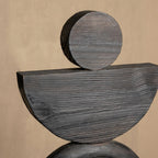 Arco Wood Sculpture Charcoal Finish