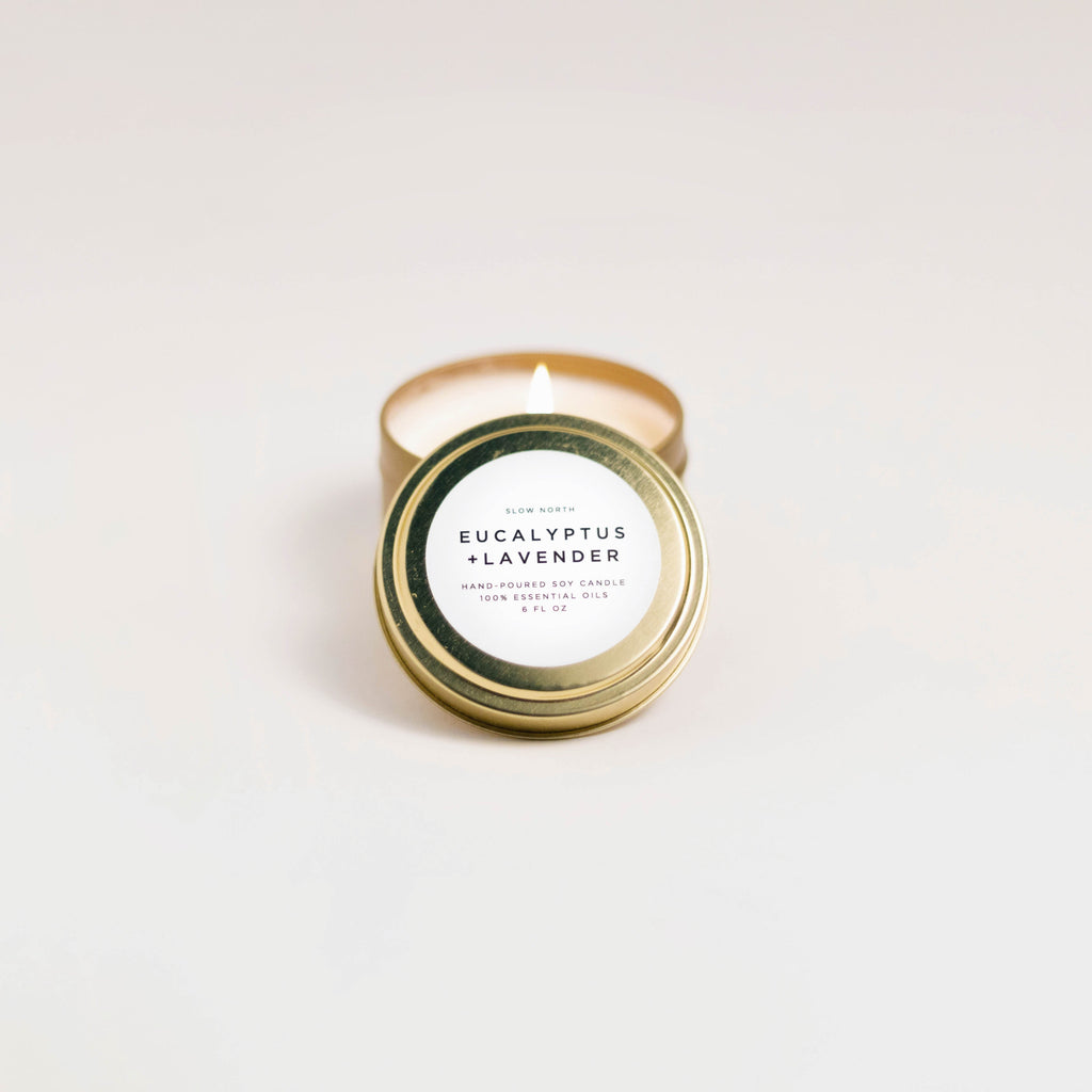 Eucalyptus & Lavender Soy Travel Candle