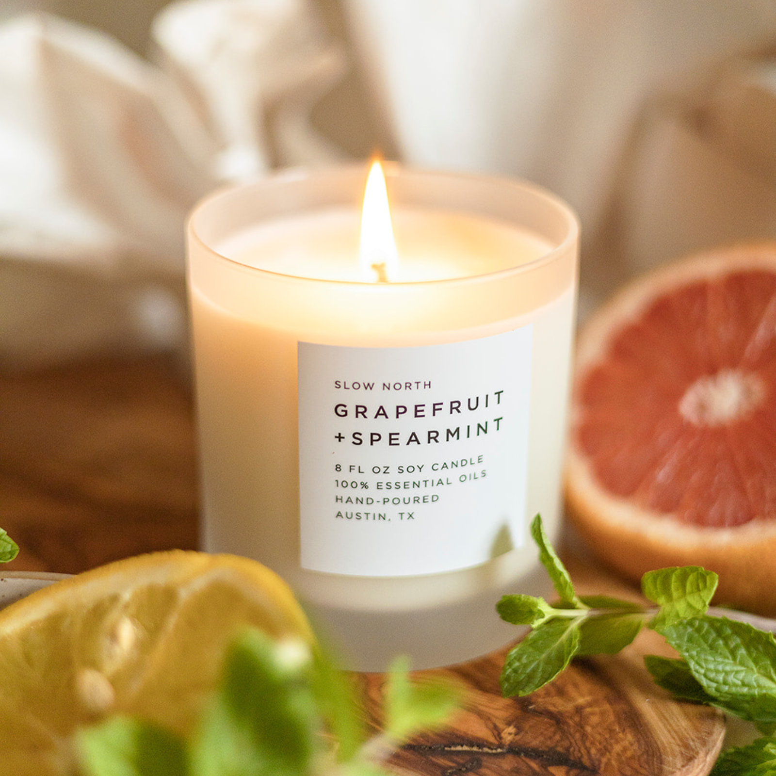 Grapefruit & Spearmint Soy Candle