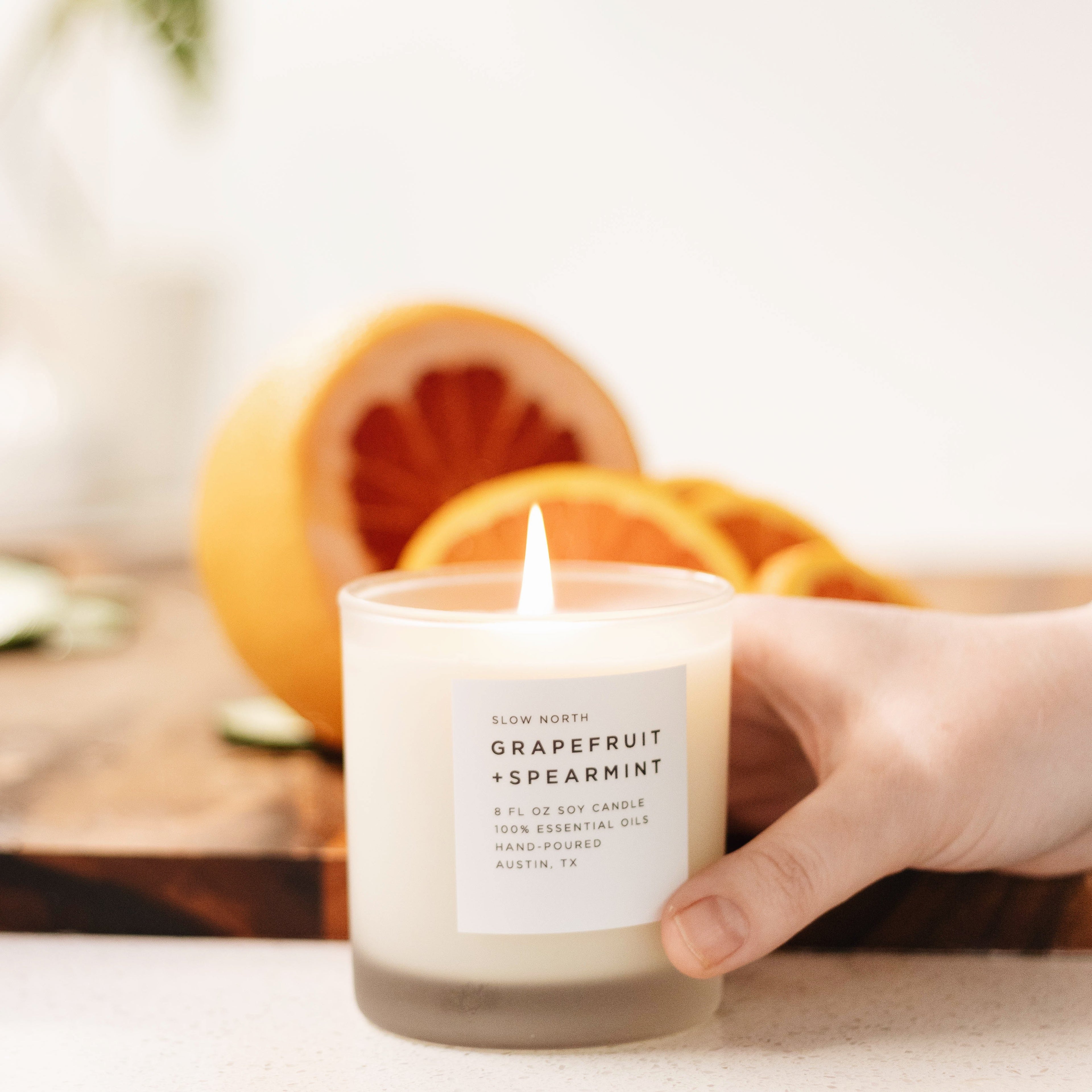 Grapefruit & Spearmint Soy Candle