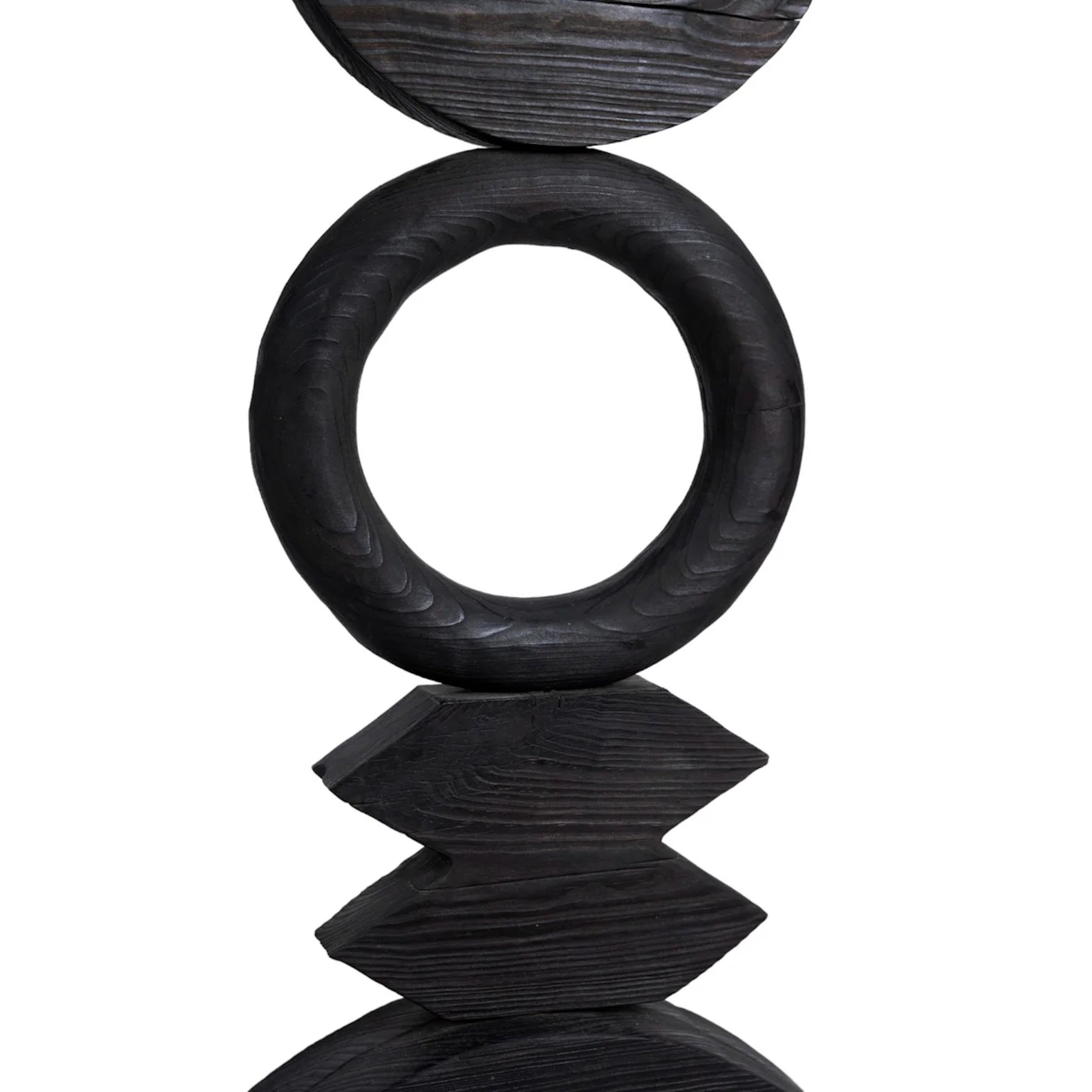 Arco Wood Sculpture Charcoal Finish
