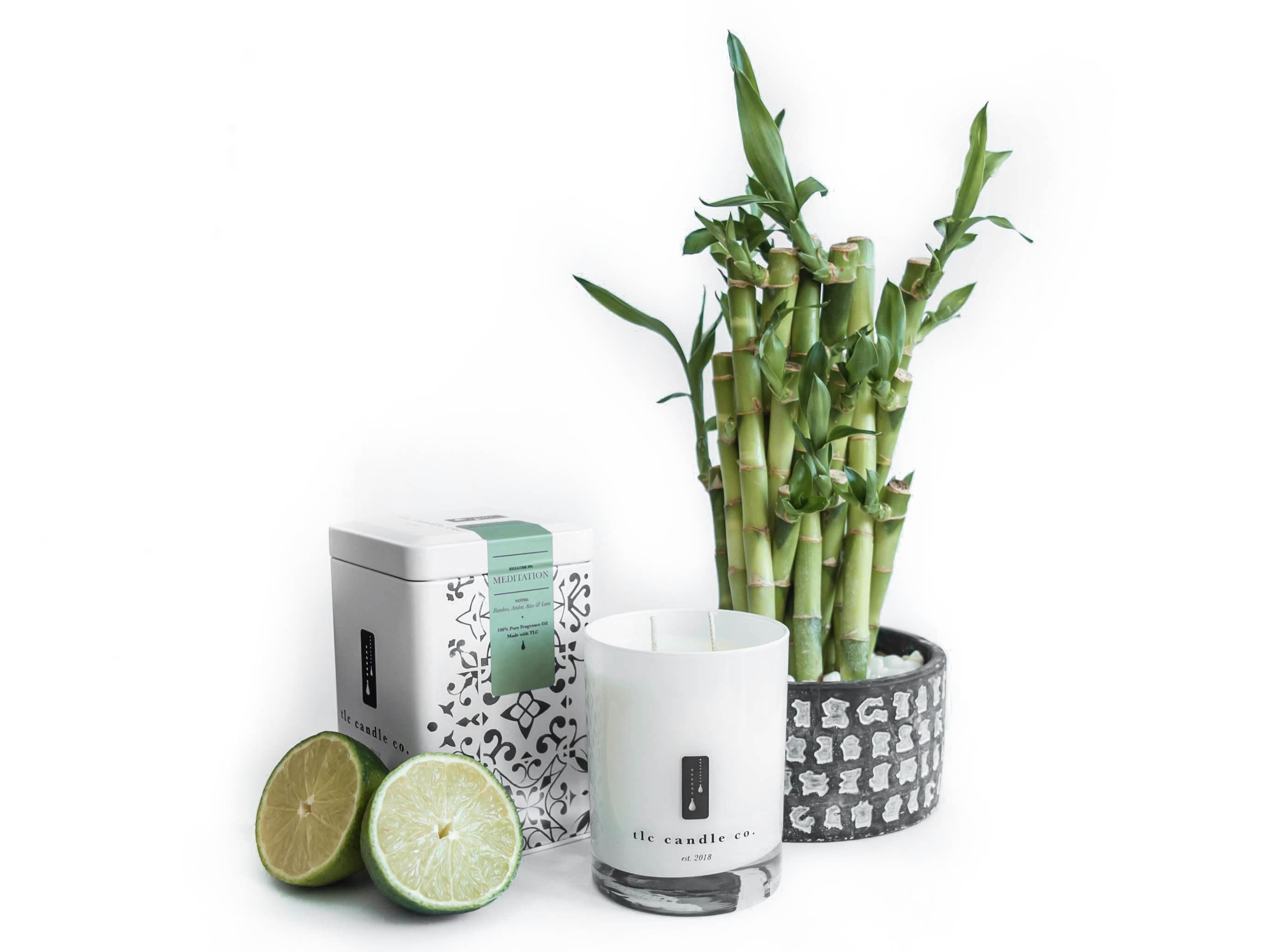 Meditation Bamboo, Amber and Aloe Soy Candle