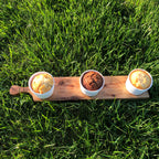 Acacia Wood 5-Hole Double-Sided Flight Board 21"