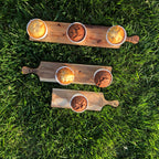 Acacia Wood 5-Hole Double-Sided Flight Board 21"