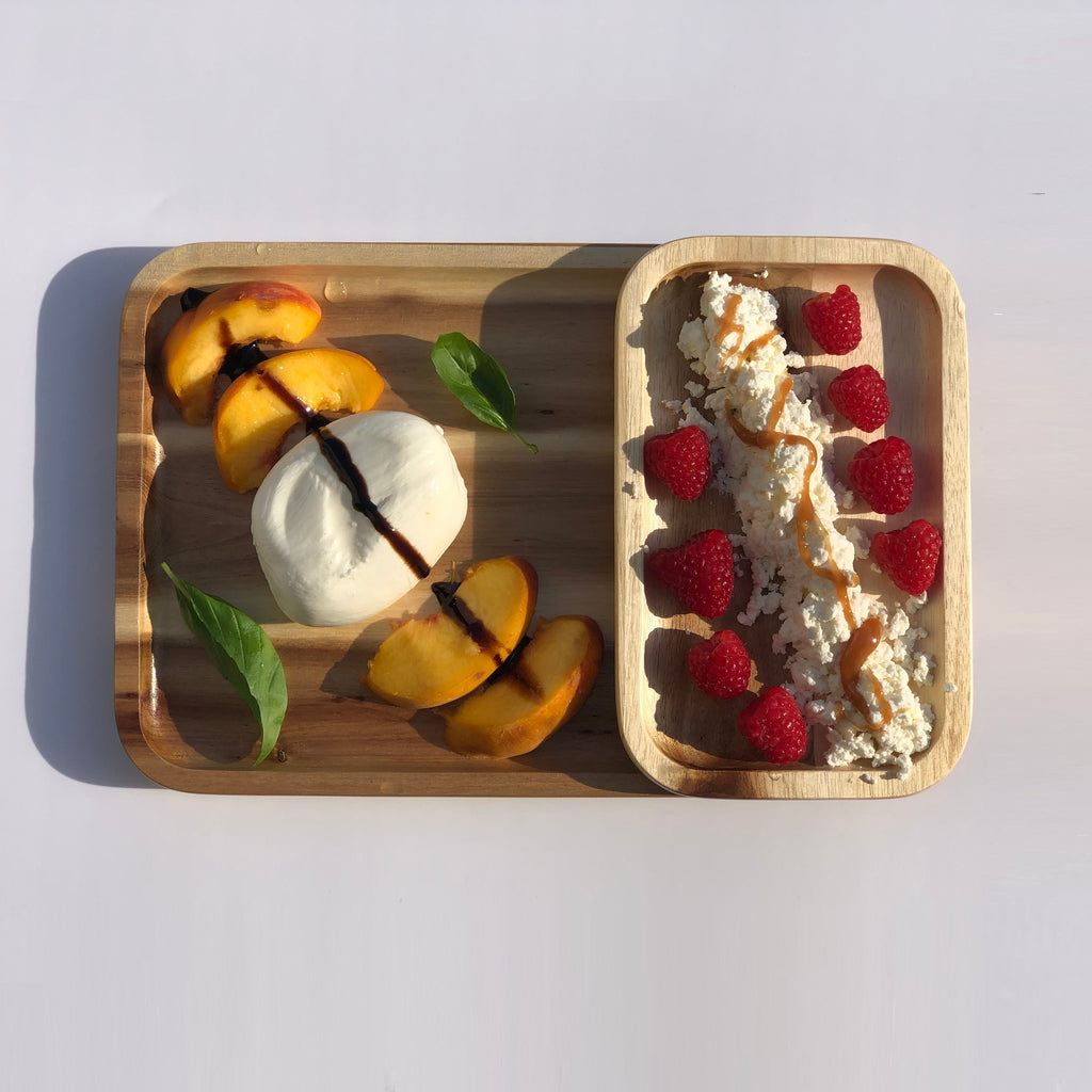 Acacia Wood Rectangle Serving Trays Set of 3