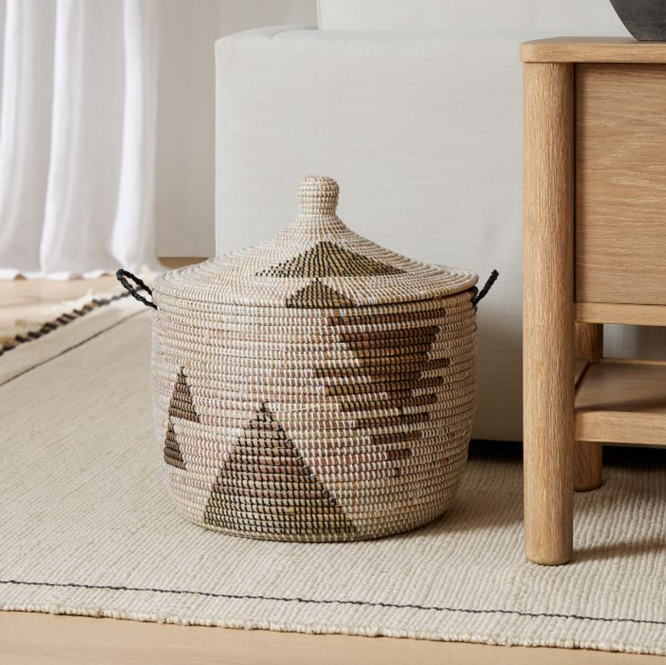 Handwoven Low Storage Basket