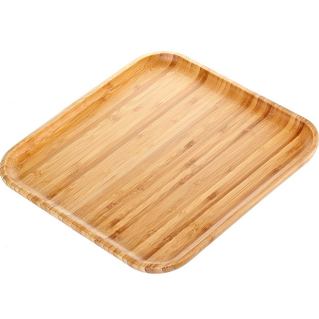 Acacia Wood Set of 6 Plates 11" x 11"