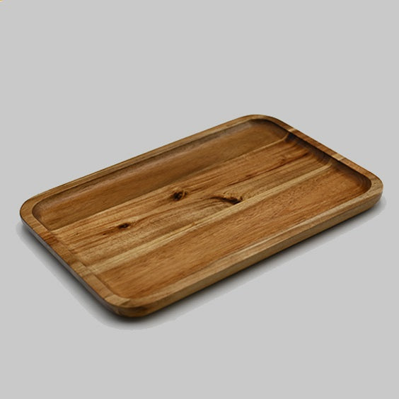 Acacia Wood Rectangle Serving Trays Set of 3