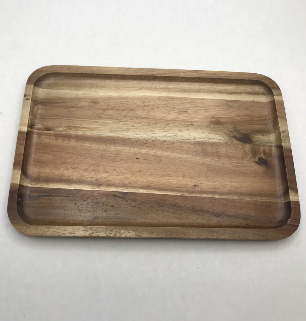 Acacia Wood Rectangle Serving Trays Set of 3