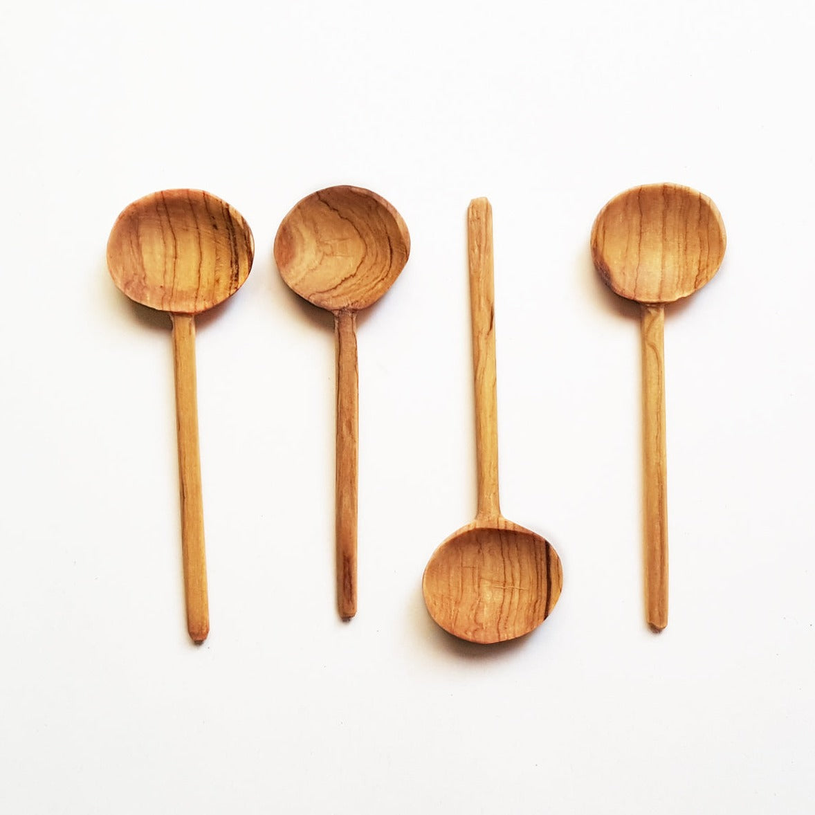 Olive Wood Coffee Spoons Set of 4