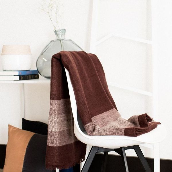 Plush Maroon Merino Throw