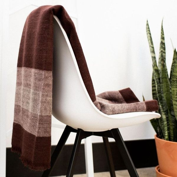 Plush Maroon Merino Throw