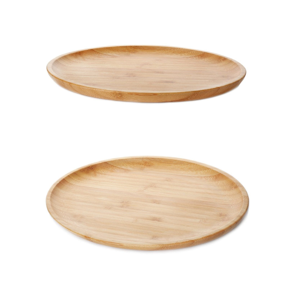 Acacia Wood Set of 6 Oval Platters 12" x 8"