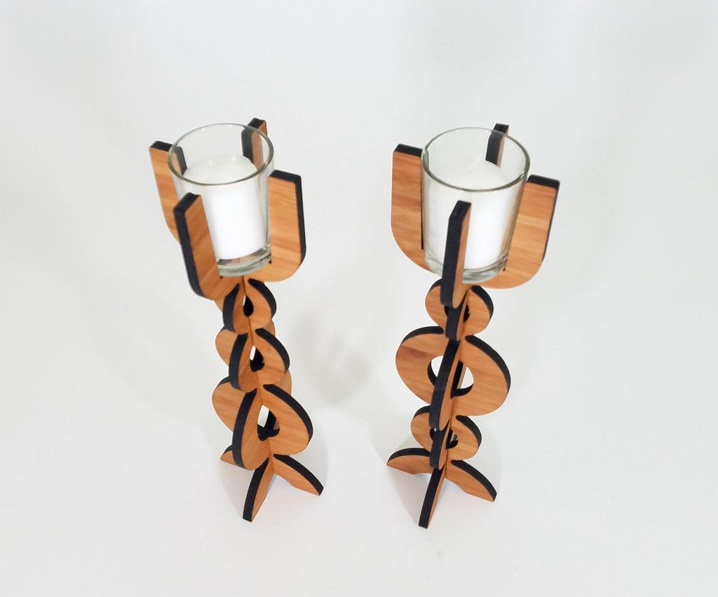 Bamboo Bubble Votive Candlestick