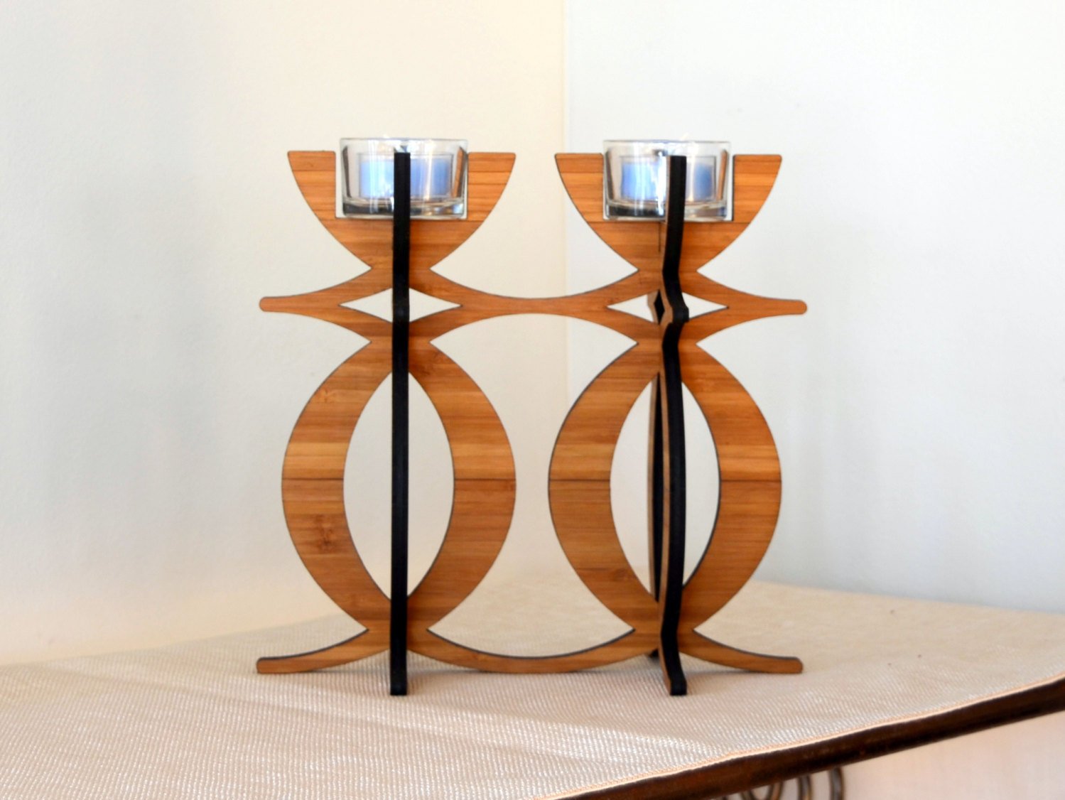 Eco-Friendly Bamboo Solstice Candelabra Holder