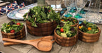 Acacia Wood Salad Bowl Set 7Pcs with Servers