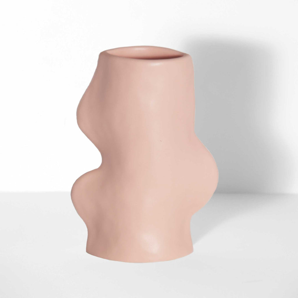 Fluxo Ceramic Vase Medium Pink