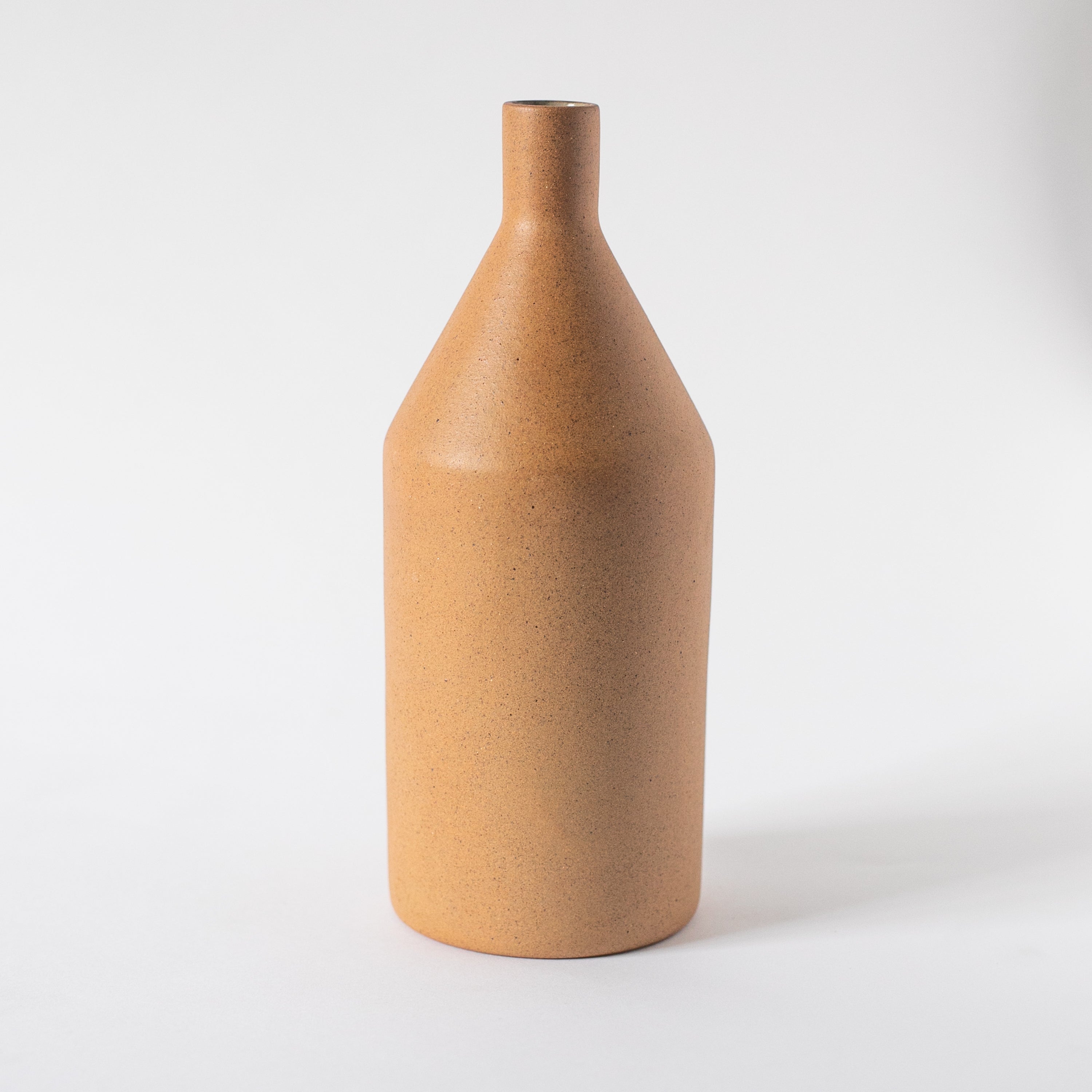 Morandi artisan ceramic vase raw matte exterior, kiln-fired earth tones — Calmly Elevated