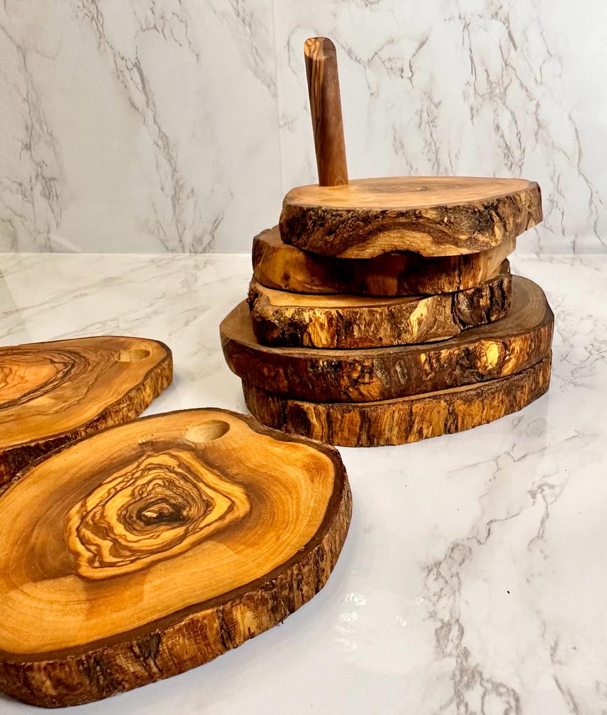 Olive wood ultimate kitchen collection full set styled on kitchen counter — Calmly Elevated
