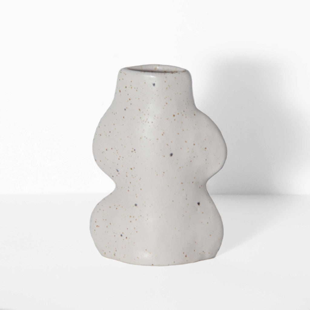 Fluxo Ceramic Vase Small White