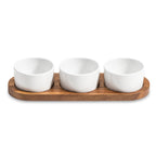 Acacia Wood Condiment Serving Set of 3