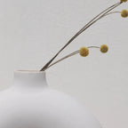 Half Polo vase off white side profile view, handcrafted by Osmos Studio — Calmly Elevated